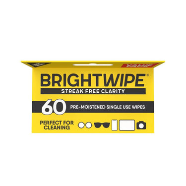 BRIGHTWIPE Lens Wipes -   60 pre-moistened single use wipes